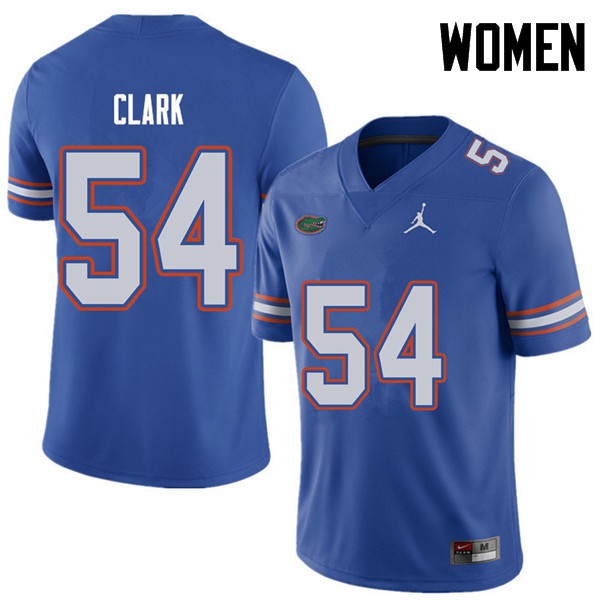 Jordan Brand Women #54 Khairi Clark Florida Gators College Football Jerseys Royal
